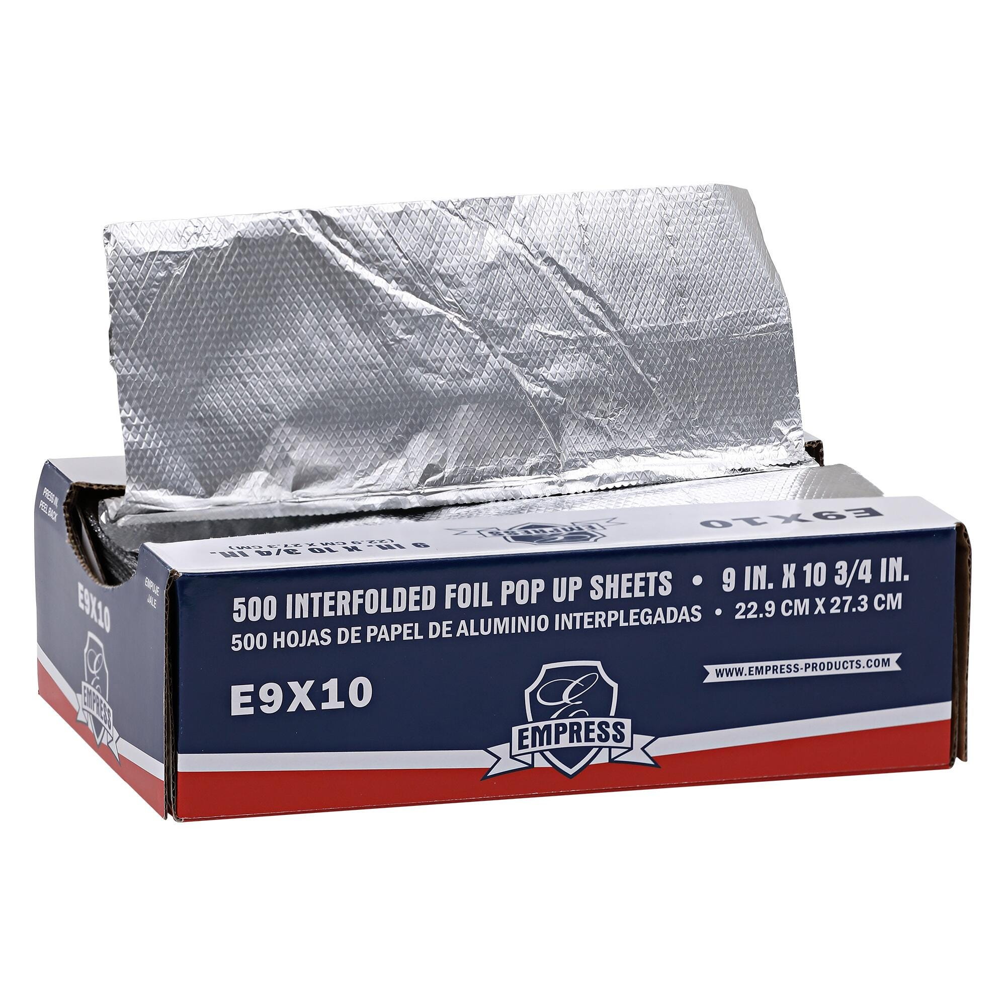 Empress Pop-Up Foil Sheets for Food Service, 9 x 10.75 Inches, 500